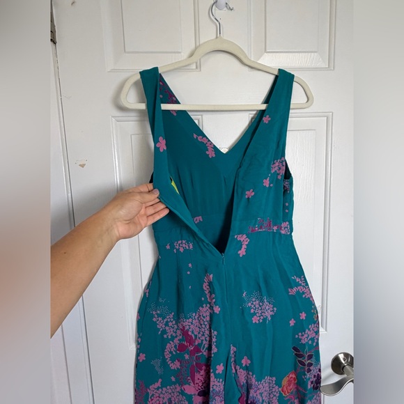 Maeve Anthropologie Womens Turquoise Floral V-Neck Wide Leg
Andalusia Jumpsuit 6 - Picture 9 of 9